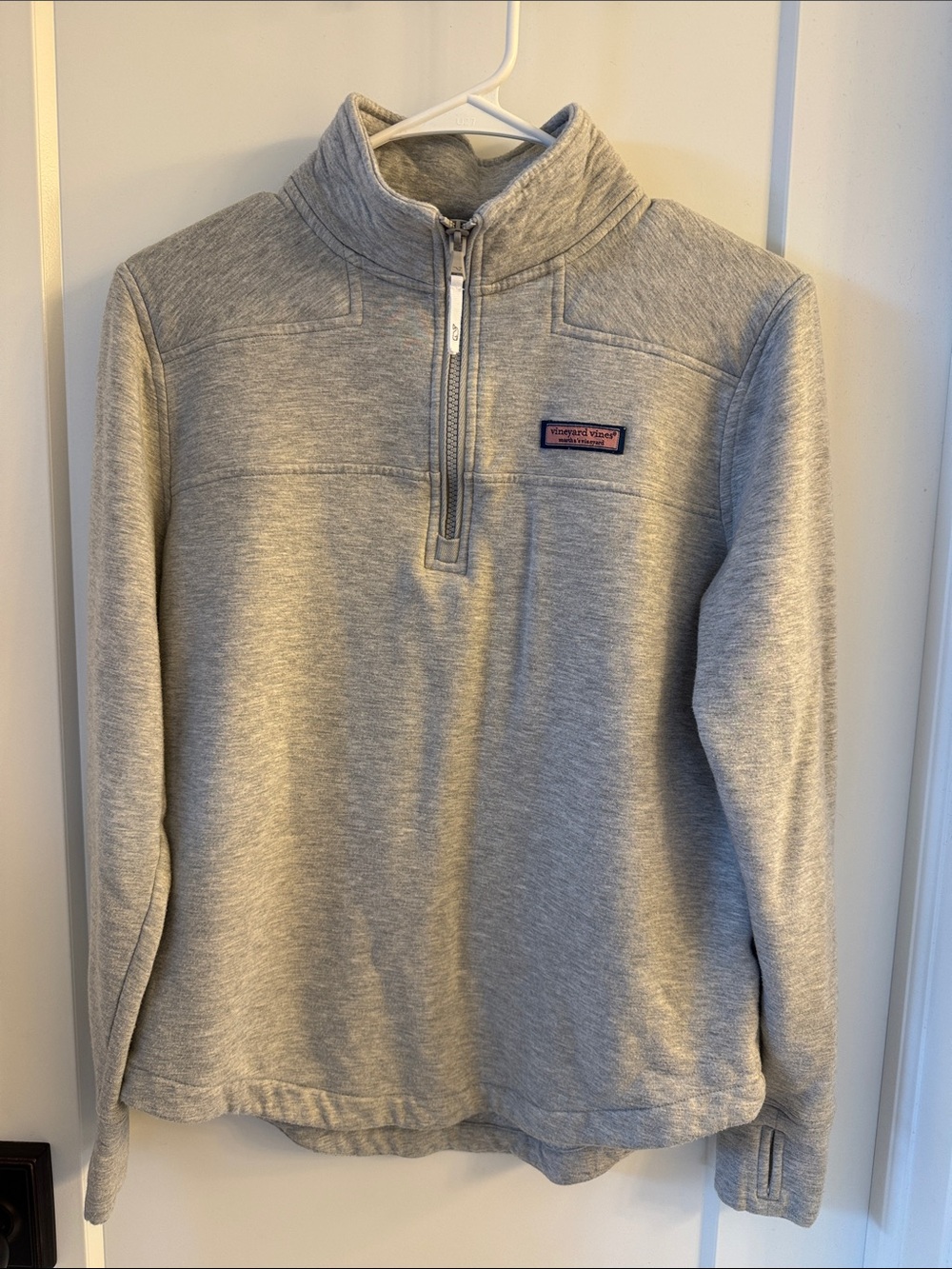 Vineyard Vines Light Gray Half-Zip Pullover Sweater